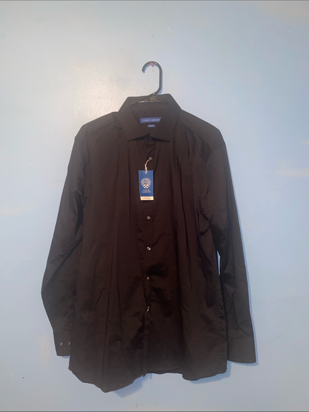 Vince Camuto Black Lightweight Button-Front Shirt Jacket